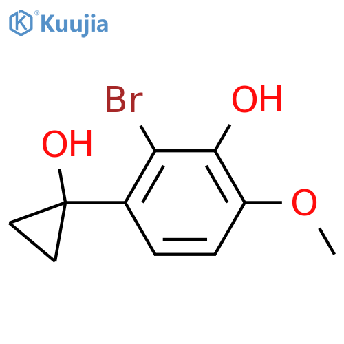 2-bromo-3-(1-hydroxycyclopropyl)-6-methoxyphenol structure