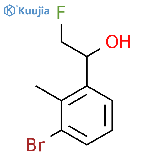 1-(3-bromo-2-methylphenyl)-2-fluoroethan-1-ol structure