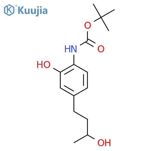 tert-butyl N-2-hydroxy-4-(3-hydroxybutyl)phenylcarbamate structure