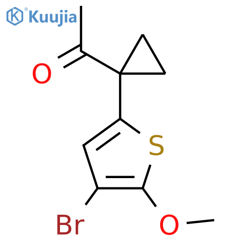 1-1-(4-bromo-5-methoxythiophen-2-yl)cyclopropylethan-1-one structure