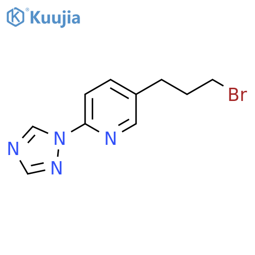 5-(3-bromopropyl)-2-(1H-1,2,4-triazol-1-yl)pyridine structure