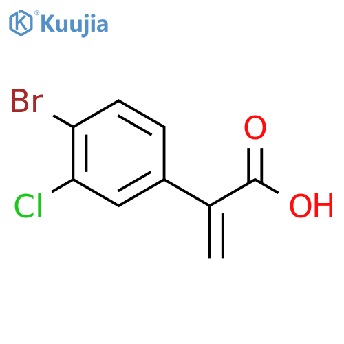 2-(4-bromo-3-chlorophenyl)prop-2-enoic acid structure