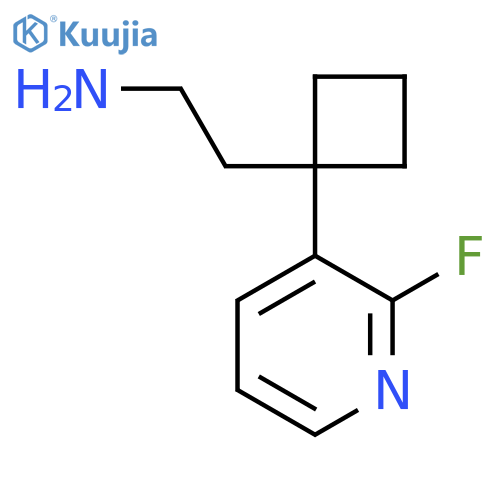2-1-(2-fluoropyridin-3-yl)cyclobutylethan-1-amine structure