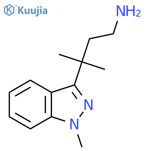 3-methyl-3-(1-methyl-1H-indazol-3-yl)butan-1-amine structure