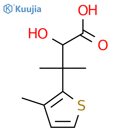 2-hydroxy-3-methyl-3-(3-methylthiophen-2-yl)butanoic acid structure