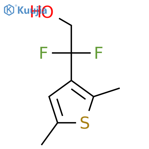 2-(2,5-dimethylthiophen-3-yl)-2,2-difluoroethan-1-ol structure