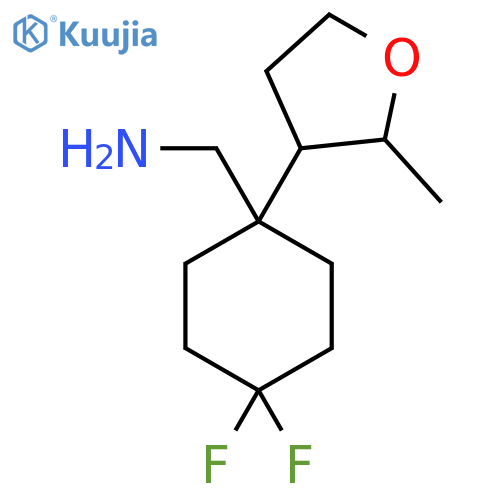 4,4-difluoro-1-(2-methyloxolan-3-yl)cyclohexylmethanamine structure