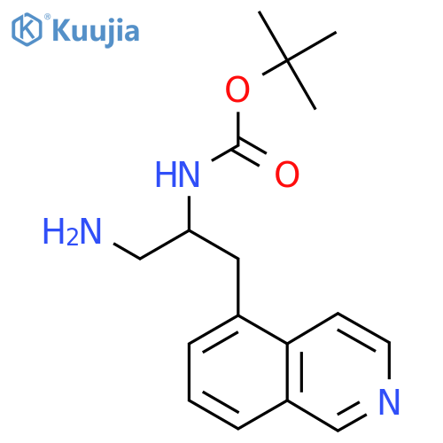tert-butyl N-1-amino-3-(isoquinolin-5-yl)propan-2-ylcarbamate structure