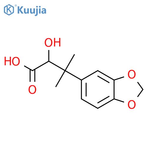 3-(1,3-dioxaindan-5-yl)-2-hydroxy-3-methylbutanoic acid structure