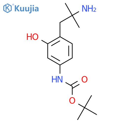 tert-butyl N-4-(2-amino-2-methylpropyl)-3-hydroxyphenylcarbamate structure