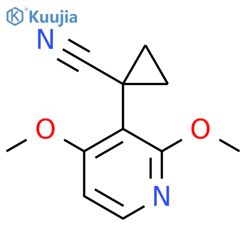 1-(2,4-dimethoxypyridin-3-yl)cyclopropane-1-carbonitrile structure
