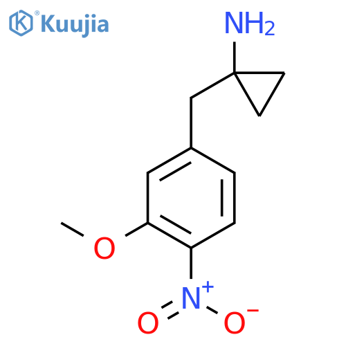 1-(3-methoxy-4-nitrophenyl)methylcyclopropan-1-amine structure
