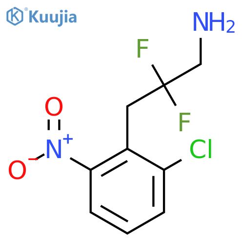 3-(2-chloro-6-nitrophenyl)-2,2-difluoropropan-1-amine structure