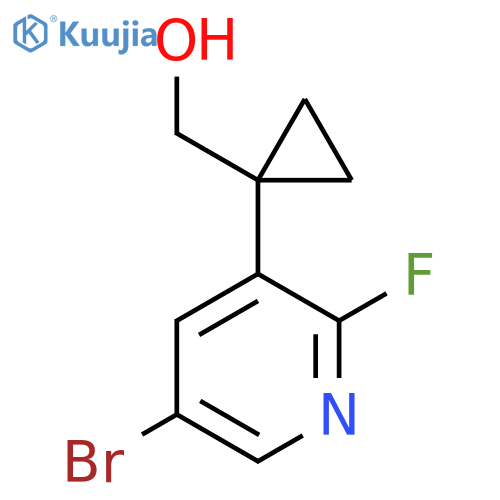 1-(5-bromo-2-fluoropyridin-3-yl)cyclopropylmethanol structure