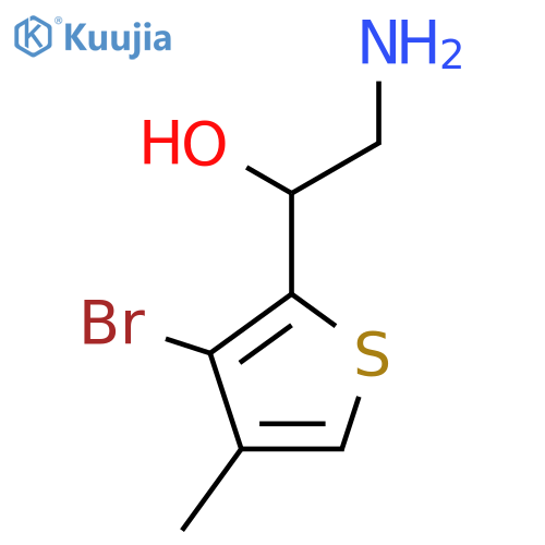 2-amino-1-(3-bromo-4-methylthiophen-2-yl)ethan-1-ol structure