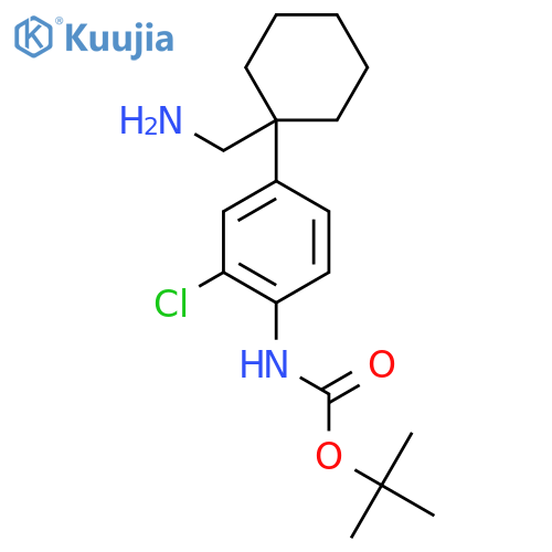 tert-butyl N-{4-1-(aminomethyl)cyclohexyl-2-chlorophenyl}carbamate structure