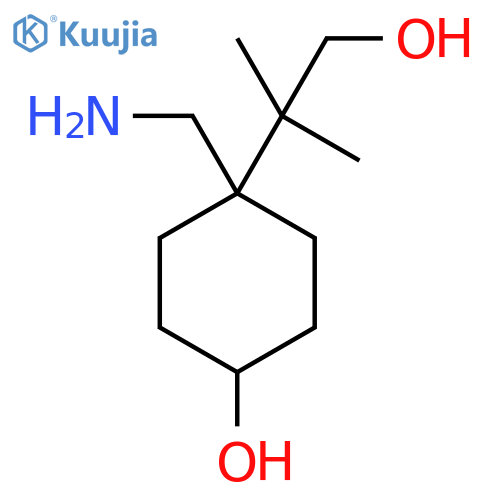 4-(Aminomethyl)-4-(1-hydroxy-2-methylpropan-2-yl)cyclohexan-1-ol structure