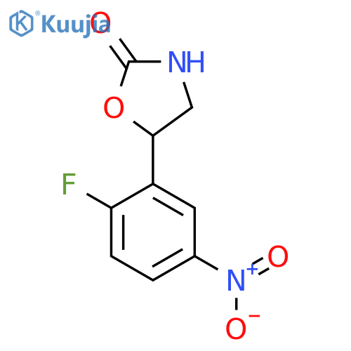5-(2-fluoro-5-nitrophenyl)-1,3-oxazolidin-2-one structure