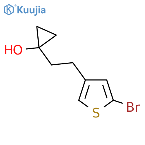 1-2-(5-bromothiophen-3-yl)ethylcyclopropan-1-ol structure