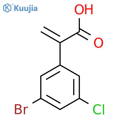 2-(3-bromo-5-chlorophenyl)prop-2-enoic acid structure