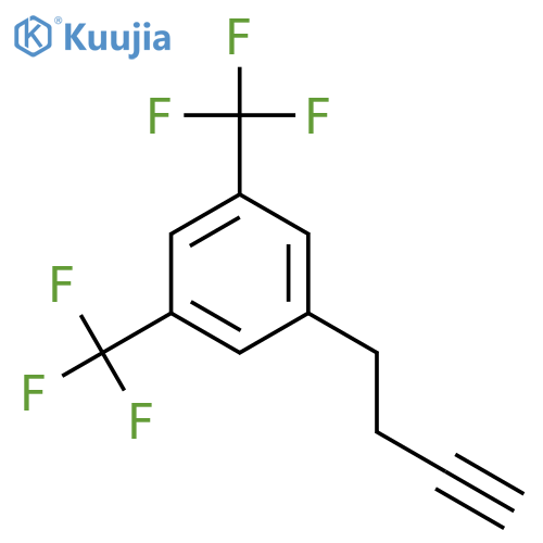 1-(but-3-yn-1-yl)-3,5-bis(trifluoromethyl)benzene structure