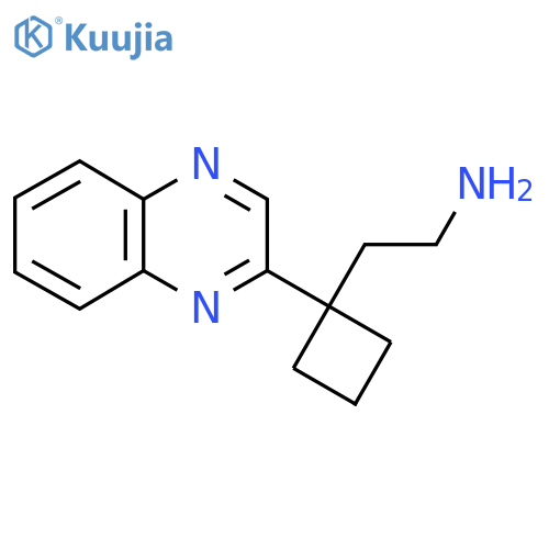 2-1-(quinoxalin-2-yl)cyclobutylethan-1-amine structure