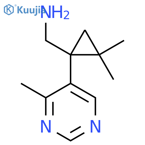 2,2-dimethyl-1-(4-methylpyrimidin-5-yl)cyclopropylmethanamine structure