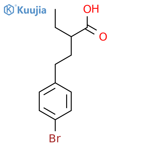 4-(4-bromophenyl)-2-ethylbutanoic acid structure