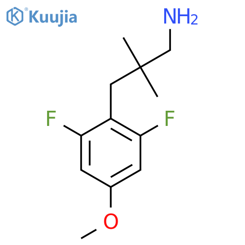 3-(2,6-difluoro-4-methoxyphenyl)-2,2-dimethylpropan-1-amine structure
