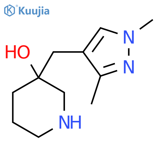 3-(1,3-dimethyl-1H-pyrazol-4-yl)methylpiperidin-3-ol structure