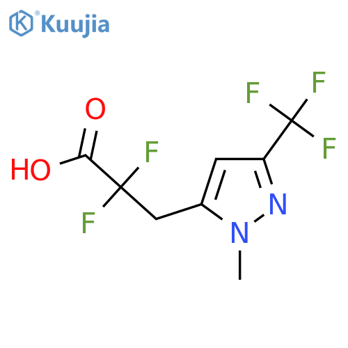 2,2-difluoro-3-1-methyl-3-(trifluoromethyl)-1H-pyrazol-5-ylpropanoic acid structure