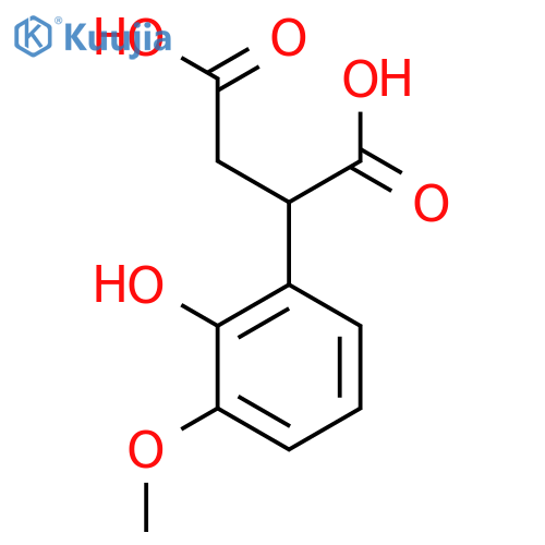 2-(2-hydroxy-3-methoxyphenyl)butanedioic acid structure