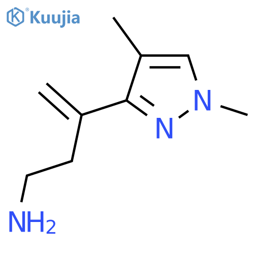 3-(1,4-dimethyl-1H-pyrazol-3-yl)but-3-en-1-amine structure