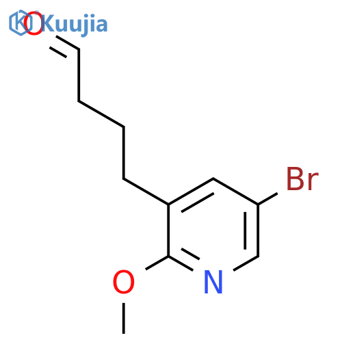 4-(5-bromo-2-methoxypyridin-3-yl)butanal structure