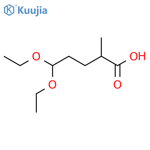 5,5-diethoxy-2-methylpentanoic acid structure