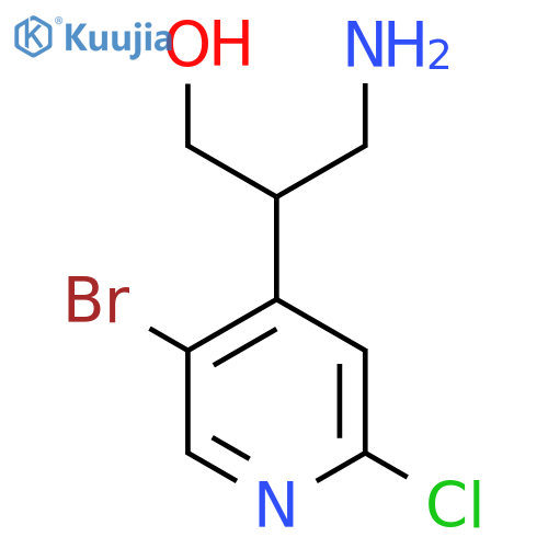 3-amino-2-(5-bromo-2-chloropyridin-4-yl)propan-1-ol structure