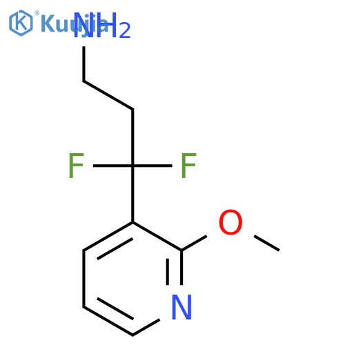 3,3-difluoro-3-(2-methoxypyridin-3-yl)propan-1-amine structure