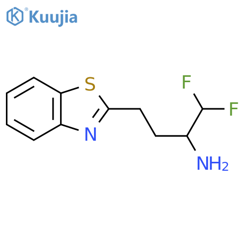 4-(1,3-benzothiazol-2-yl)-1,1-difluorobutan-2-amine structure