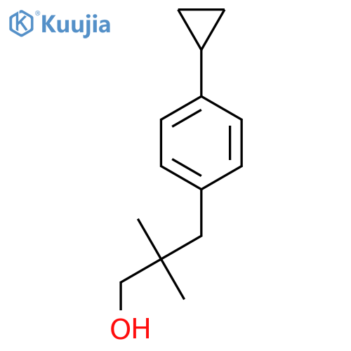 3-(4-cyclopropylphenyl)-2,2-dimethylpropan-1-ol structure