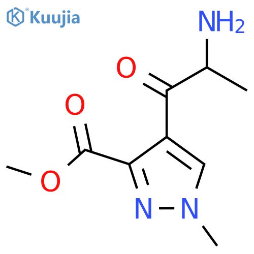 methyl 4-(2-aminopropanoyl)-1-methyl-1H-pyrazole-3-carboxylate structure