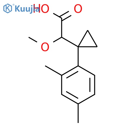 2-1-(2,4-dimethylphenyl)cyclopropyl-2-methoxyacetic acid structure