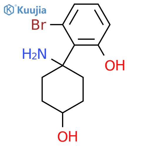 2-(1-amino-4-hydroxycyclohexyl)-3-bromophenol structure