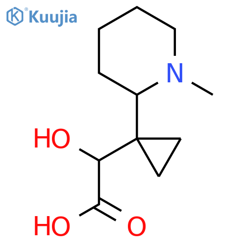 2-hydroxy-2-1-(1-methylpiperidin-2-yl)cyclopropylacetic acid structure