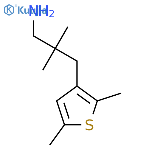 3-(2,5-dimethylthiophen-3-yl)-2,2-dimethylpropan-1-amine structure