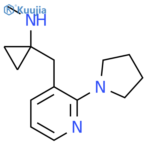 N-methyl-1-{2-(pyrrolidin-1-yl)pyridin-3-ylmethyl}cyclopropan-1-amine structure