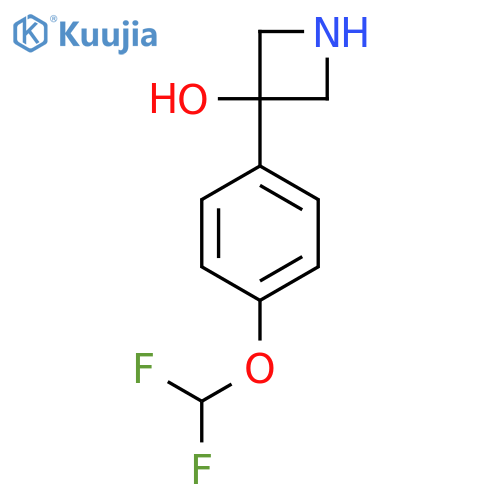 3-4-(difluoromethoxy)phenylazetidin-3-ol structure