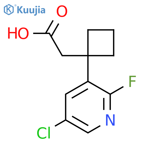 2-1-(5-chloro-2-fluoropyridin-3-yl)cyclobutylacetic acid structure