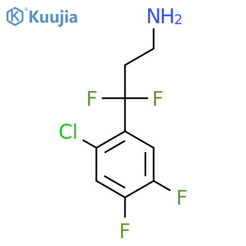 3-(2-chloro-4,5-difluorophenyl)-3,3-difluoropropan-1-amine structure