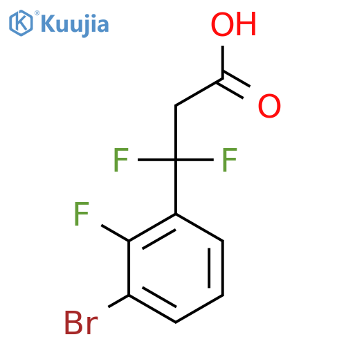 3-(3-bromo-2-fluorophenyl)-3,3-difluoropropanoic acid structure