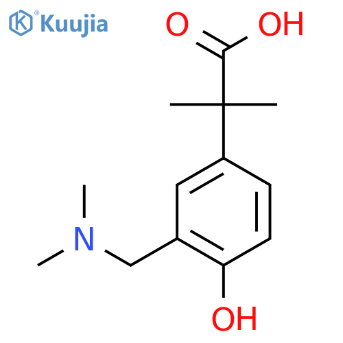 2-{3-(dimethylamino)methyl-4-hydroxyphenyl}-2-methylpropanoic acid structure